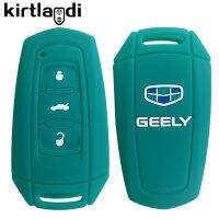 ❂ Silicone Key Cover Case Shell Fob for Geely Atlas Boyue NL3 EX7 SUV GT GC9 7 Emgrand X7 Borui Gili Atlas Remote Fob Keyless Set