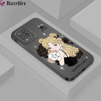 Jizetin เคสโทรศัพท์ปลอกสำหรับ Samsung Galaxy A42 5G A50 A50S Samsung ลายการ์ตูนสาวสวย A51โทรศัพท์ดีไซน์ลายลูกสุนัขน่ารักเคสกันกระแทกป้องกัน TPU ซิลิโคนแบบนิ่ม