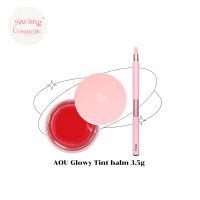 AOU Glowy Tint balm 3.5g + แปรงเกลี่ยลิป