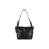 SHU LEATHER HANDBAGS VERSATILE PETITE BUCKET BAGS - BLACK