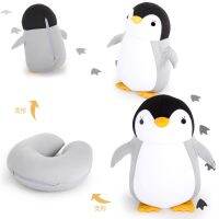 100% Polyester Cartoon Cute Deformed Pillow Penguin Dual-purpose Particle Neck Pillow Protector U-shaped Throw Pillows Travel Travel pillows