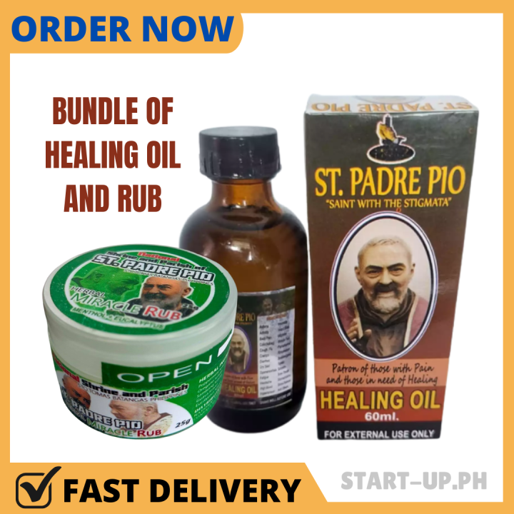 BEST DEALS BUNDLE OF Saint Padre Pio Healing Oil and Miracle Rub