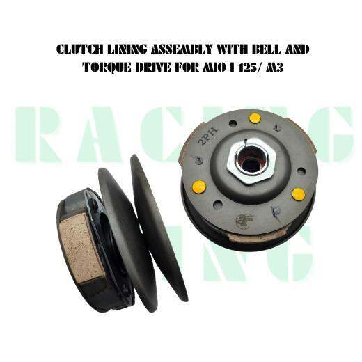 CLUTCH LINING ASSEMBLY WITH BELL AND TORQUEDRIVE FOR MIO I 125/ M3 hood