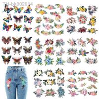 ❈ Flower Set Patch On Clothes Cartoon Butterfly Clothes Sticker Parches Ropa Diy Heat Transfer Hoodies T-Shirt Thermal Patch