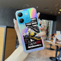 Casing Ponsel สำหรับ Infinix Smart 7 Tecno Spark Go 2023 Tecno Pop 7 Pro เคสกล่องที่สร้างสรรค์สีสันสดใสในตัวเคสบัตรเลเซอร์