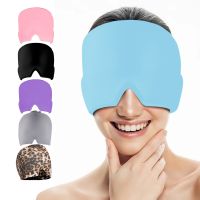 ✚ Massage Migraine Relief Hat Gel Hot Cold Therapy Headache Pain Relief Cap Stretchable Compress Hood Sinus Stress Relief Eye Mask