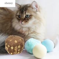 SHENEY ผ้ากำมะหยี่ทนต่อการกัดทนต่อการสึกหรอน่ารักสำหรับทำความสะอาดฟันของเล่นสำหรับสุนัขอุปกรณ์เสริมของเล่นสุนัขส่งเสียงบอลผ้ากำมะหยี่สำหรับลูกสุนัขของเล่นเชือกกัดสำหรับสุนัข