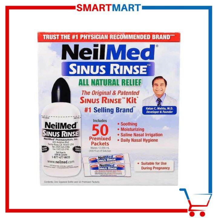 Neilmed Sinus Rinse Kit 50 Premixed Packets And 1 Rinse Bottle 