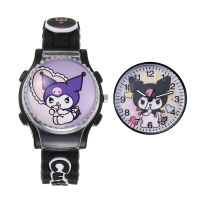 YWYK นาฬิกาข้อมือเด็กลายการ์ตูนใหม่2023นาฬิกาข้อมือการ์ตูนเลี้ยวบีบอัดน่ารัก Kuromi