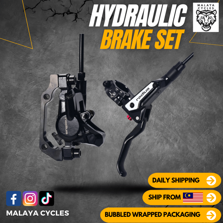 MTB HYDRAULIC BRAKE SET WITH BRAKE CALIPER AND LEVER Lazada