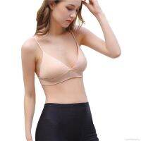 Beefashion Womens Invisible No Steel Ring Large Size Deep v Triangle Cup Sports