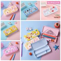 BASILBLA Cinnamoroll กล่องเครื่องเขียนกาวครีม ทำเอง กาวครีมทาหน้า กล่องดินสอ DIY ชุดแพ็คอัสดุ เครื่องมือ guka กล่องดินสอกาวสีครีม ของเล่นสำหรับเด็ก