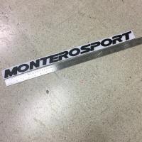 โลโก* MONTEROSPORT ติดฝากระโปรงหน้า  มิตชูบิชิ ตัวอักษรแยก สีดำ