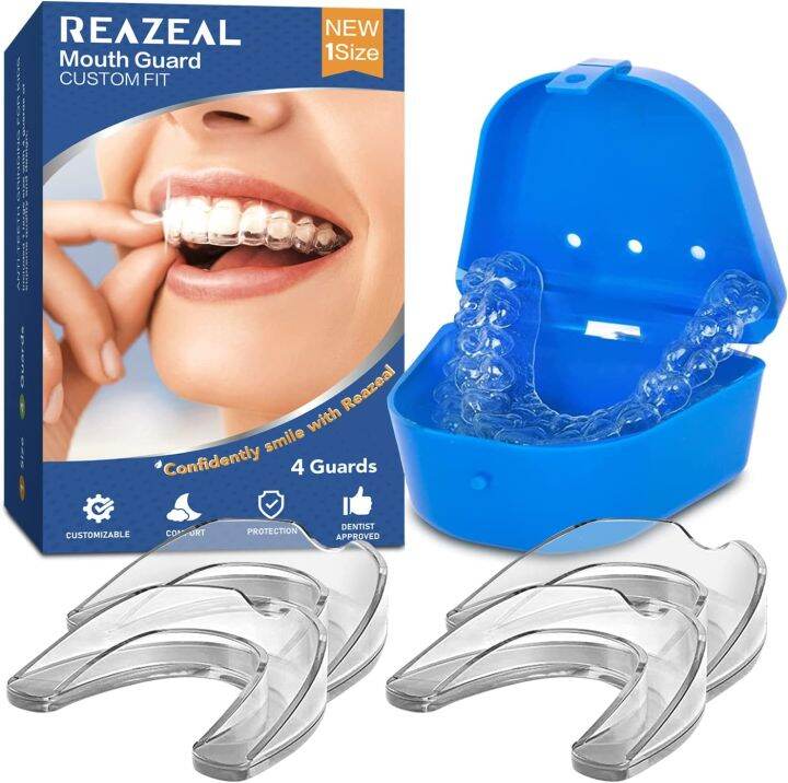 Reazeal Mouth Guard Custom Fit - 4 Pack/One Size | Lazada PH