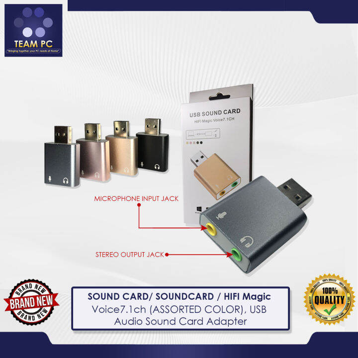 SOUND CARD/ SOUNDCARD / HIFI Magic Voice7.1ch (ASSORTED COLOR), USB