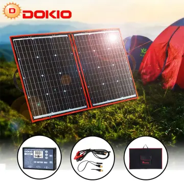 Dokio 100W (2PCS X 50W) Foldable Solar Panel China Pannello Solare USB  Controller Solar Battery Cell/Module/System Charger - China  Monocrystalline, Foldable Panel