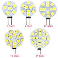 [HOT QQZIWWUJJWG 104] DC 12โวลต์ G4หลอดไฟ LED หลอดไฟ6/9/12/15/24 LEDs 5050 SMD แสงข้าวโพดหลอดไฟ D Roplight โคมระย้า5050SMD จุดไฟเย็น/อบอุ่นสีขาว