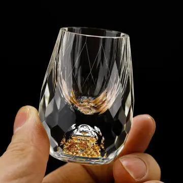 Gold Foil Liquor Crystal Glass 