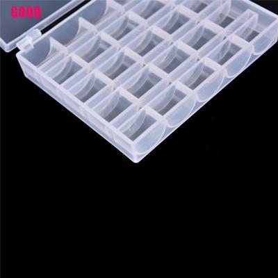 [GOOD]25 Spools Empty Bobbins Sewing Machine Bobbin Case Organizer Storage Plastic