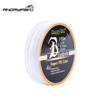 Angrylfish Diominate 4เส้นถัก100เมตร/109yds สายตกปลาแข็งแรงมาก10LB-80LB สีขาว