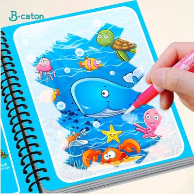 Children Reusable Coloring Magic Water Drawing Book DIY Kindgarten Graffiti Painting Book Sensory Early Education Toys for Kids