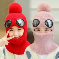 Childrens Balaclava Mask Face Neck Warmer Thick Scarf Mask Beanies Hat Winter Warm Wool Hat Windproof Cover Face Cycling Hat