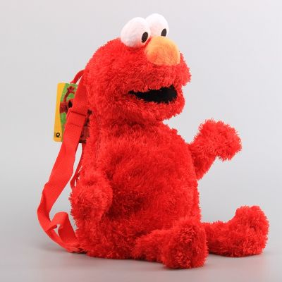 Plush Sesame Backpack Street Elmo Cookie Monster Big Bird Doll Toy School Bags