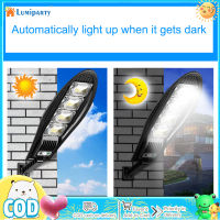 LumiParty Lampu Tenaga Surya LED ไฟถนนกันน้ำกลางแจ้งพร้อมรีโมทควบคุมเซ็นเซอร์ตรวจจับการเคลื่อนไหวสำหรับลานสวนลานโรงรถ