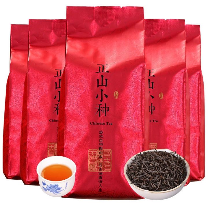 wuyi-2022ชาดำแลปแซงซูชองชาใหม่กลิ่นชาเข้มข้นแลปแซงซูชองบรรจุถุง250กรัม-500กรัม