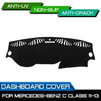 รถ Dashboard Mat Anti-Dirty Non-Slip Dash Cover Mat UV Protection Shade สติกเกอร์สำหรับ Benz C Class 2011 2012 2013