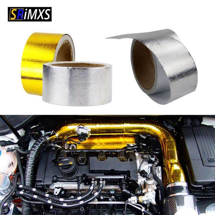 fire-retardant-thermal-exhaust-tape-air-intake-heat-insulation-shield-wrap-reflective-heat-barrier-self-adhesive-engine-for-car-adhesives-tape