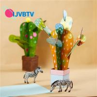 IJVBTV กระดาษสำหรับตกแต่ง ของเล่นภาพวาดศิลปะ งานทำมือ แคคตัส การ์ดปริศนาตัวต่อ อุปกรณ์เพื่อการศึกษา 3D ของเล่นศิลปะและงานฝีมือแบบทำมือ สำหรับเด็กๆ