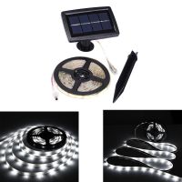 Cold Warm White Solar LED Strip Light 5m/16.4ft Waterproof Christmas Outdoor Garden Lighting Home Decor Party Light Lamp