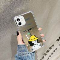 （HOT) แอปเปิ้ลสร้างสรรค์ 14pro เคสศัพท์ใช้ได้ 131211Promax การ์ตูนพระสิริ 50 เคสกระจก