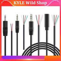 KYLE Wild Shop 1/5pcs 3.5MM 2 3 Pin 4 Core Male Female Audio Extension Cable Aux connector Head Line 3.5mm mono Stereo 3 4 wires diy Audio 1M