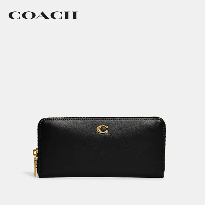 coach-กระเป๋าสตางค์ขนาดยาวมีซิบผู้หญิงรุ่น-slim-accordion-zip-wallet-สีดำ-ch822-b4-bk