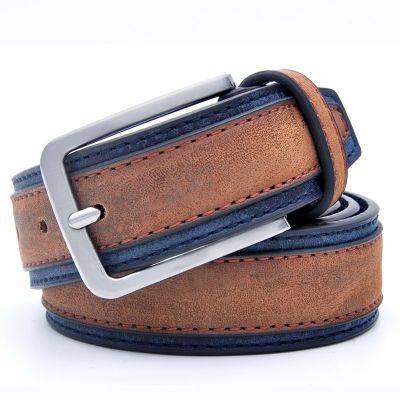 New Style Mens Belt Pin Buckle Fashion European American PU Leather Jeans