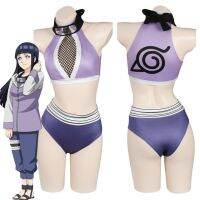 อะนิเมะเครื่องแต่งกายคอสเพลย์ Hinata Hyuga เซ็กซี่ชุดว่ายน้ำชุดผู้หญิงขนาดบวก5xl ตาข่ายกลวงบิกินี่ชุดฮาโลวีนเทศกาลบทบาทเล่น