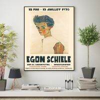 ผ้าใบวาดภาพนิทรรศการ Egon Schiele ศิลปะผนังแนวตั้งโปสเตอร์พิพิธภัณฑ์1970และพิมพ์0717ผนัง