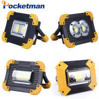 100W Led Portable Spotlight Work Light USB Rechargeable Flashlight 2*18650 Or 3*AA Hunting Camping Led Latern