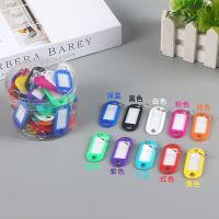 【DT】 hot  50pcs/lot Colorful Plastic Keychain Key Tags Label Numbered Name Baggage Tag ID Hotel Keychain Label Name Tags with Split Ring