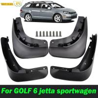 ชุด4X สำหรับ VW Golf 6 MK6 Variant Vento Wagon Jetta SportWagen Mud Flaps Splash Guards Mudguards ด้านหน้าด้านหลัง2010 2011 2012 2013