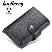 New Men Brand Carbon Fiber Card Holder Wallets Metal RFID Vintage Aluminium Box Slim Mini Wallet Small Money Bag Male Purses Wallets