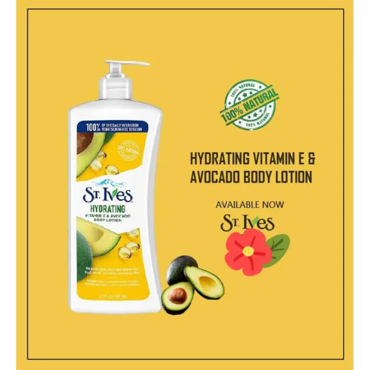 St Ives Hydrating Vitamin E And Avocado Body Lotion 621ml Exp 2023 Lazada Ph 8269