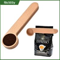 F8C503Y ทำจากไม้ คลิปตักกาแฟ หลากสี แบบ2-in-1 ที่ตักกาแฟ ของใหม่ พร้อมที่ตักกาแฟ ช้อนด้ามยาว อุปกรณ์เสริมห้องครัว