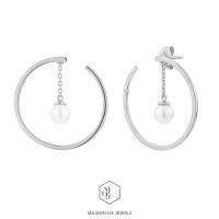 Maison de Jewels - Dangling Orbita Earring ต่างหูเงิน มุก ออกงาน อลัง