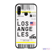 UCUCเคสโทรศัพท์Vivo Y12 Y15 Y17กรณีVivo Y17 Creative International Flight Ticketเคสโทรศัพท์ที่มีชื่อเสียงสนามบินเมืองตั๋วกระจกเทมเปอร์คลุมทั้งหมดกรณี