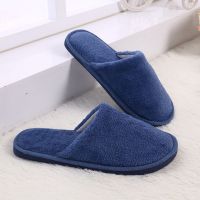 Men Women Slippers House Soft Home Cotton Slipper Winter Indoor Comfort Floor Shoes Men Silence Slides Bedroom Japanese Style