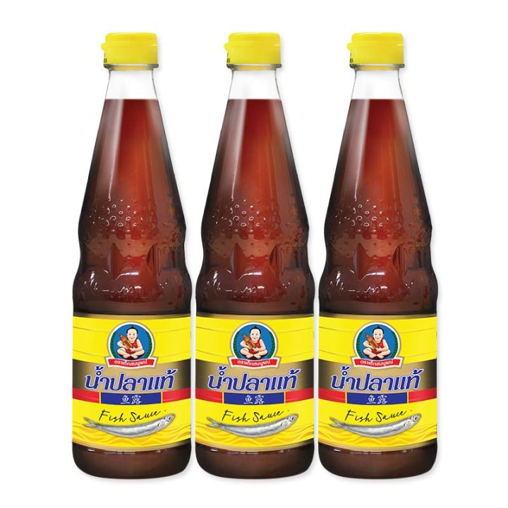 Deksomboon Fish Sauce 700 ml x 3 Bottles.เด็กสมบูรณ์ น้ำปลาแท้ 700 มล. x 3 ขวด