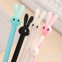 【living stationery】20ชิ้น/ล็อตกระต่ายน่ารัก GelKawaii เครื่องเขียน BunnyPen 0.5มม. ปากกาหมึกสีดำ ForOffice เขียนซัพพลาย